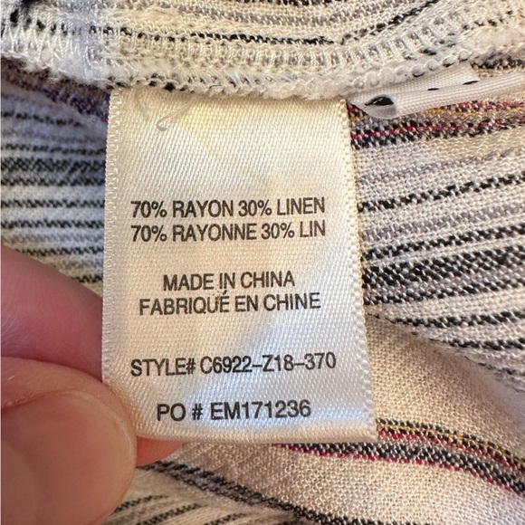 Cloth & Stone for Anthropologie Striped Linen Blend Tunic Dress – Women’s M - Picture 6 of 8
